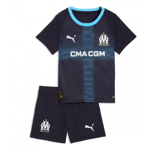 Olympique de Marseille Maglia Gara Trasferta Repliche 2025-26 Bambino Maniche Corte Olympique de Marseille Maglia Gara Trasferta Repliche 2025-26 Bambino Maniche Corte
